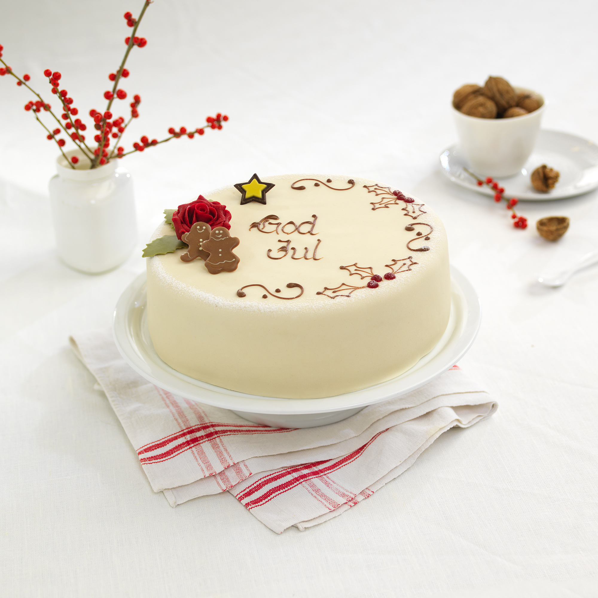 Marsipankake julepynt